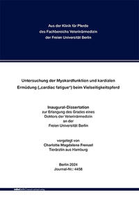 Untersuchung zur Myokardfunktion und kardialen Ermüdung („cardiac fatigue“) beim Vielseitigkeitspferd