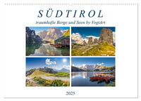 Südtirol, traumhafte Berge und Seen by VogtArt (Wandkalender 2025 DIN A2 quer), CALVENDO Monatskalender