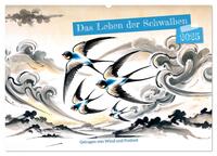 Das Leben der Schwalben - Getragen von Wind und Freiheit (Wandkalender 2025 DIN A2 quer), CALVENDO Monatskalender