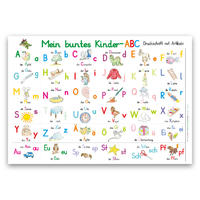 Mein buntes Kinder-ABC in Druckschrift mit Artikeln