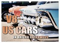 V8 US Cars unterwegs in Bayern (Wandkalender 2025 DIN A3 quer), CALVENDO Monatskalender