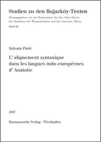 L'alignement syntaxique dans les langues Indo-Européennes d'Anatolie