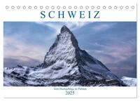 Schweiz - Vom Hochgebirge zu Palmen (Tischkalender 2025 DIN A5 quer), CALVENDO Monatskalender