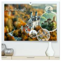 Miniaturwelt Burgen und Schlösser (hochwertiger Premium Wandkalender 2025 DIN A2 quer), Kunstdruck in Hochglanz