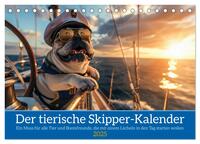 Der tierisch Skipper-Kalender (Tischkalender 2025 DIN A5 quer), CALVENDO Monatskalender