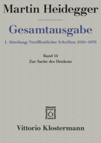 Zur Sache des Denkens (1962-1964)