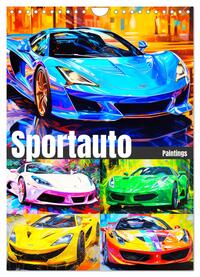 Sportauto Paintings (Wandkalender 2025 DIN A4 hoch), CALVENDO Monatskalender