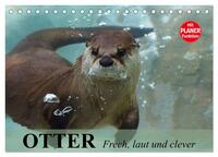 Otter. Frech, laut und clever (Tischkalender 2025 DIN A5 quer), CALVENDO Monatskalender