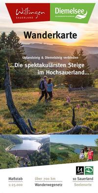 Wanderkarte Uplandsteig & Diemelsteig verbinden