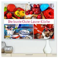 Die bunte Gute Laune Küche (hochwertiger Premium Wandkalender 2025 DIN A2 quer), Kunstdruck in Hochglanz