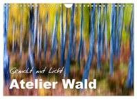 Atelier Wald - gemalt mit Licht (Wandkalender 2025 DIN A4 quer), CALVENDO Monatskalender