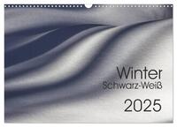 Winter Schwarz-Weiß (Wandkalender 2025 DIN A3 quer), CALVENDO Monatskalender