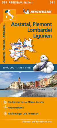 Michelin Aostatal, Piemont, Lombardei und Ligurien