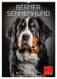 Berner Sennenhund - gutmütig und treu (Wandkalender 2025 DIN A2 hoch), CALVENDO Monatskalender