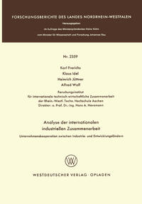 Analyse der internationalen industriellen Zusammenarbeit