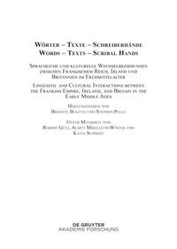 Wörter – Texte – Schreiberhände / Words – Texts – Scribal Hands