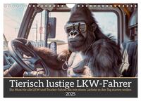 Tierisch lustige LKW-Fahrer (Wandkalender 2025 DIN A4 quer), CALVENDO Monatskalender