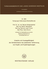 Ursache und Aussagefähigkeit der Schallemission bei plastischer Verformung von Kupfer und Kupferlegierungen