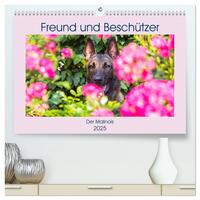 Freund und Beschützer - Der Malinois (hochwertiger Premium Wandkalender 2025 DIN A2 quer), Kunstdruck in Hochglanz