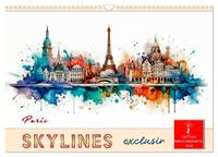 Skylines exklusiv (Wandkalender 2025 DIN A3 quer), CALVENDO Monatskalender