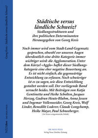 Städtische versus ländliche Schweiz?