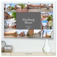 Nienburg Weser Impressionen (hochwertiger Premium Wandkalender 2025 DIN A2 quer), Kunstdruck in Hochglanz