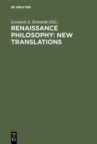 Renaissance Philosophy: New Translations