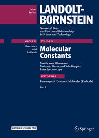 Molecular Constants Mostly from Microwave, Molecular Beam, and Sub-Doppler Laser Spectroscopy