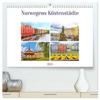 Norwegens Küstenstädte (hochwertiger Premium Wandkalender 2025 DIN A2 quer), Kunstdruck in Hochglanz