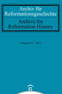 Archiv für Reformationsgeschichte – Aufsatzband