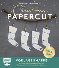 Set: Christmas Papercut – Die Vorlagenmappe mit Anleitung und 20 weihnachtlichen Papierschnitt-Motiven zum Sofort-Loslegen