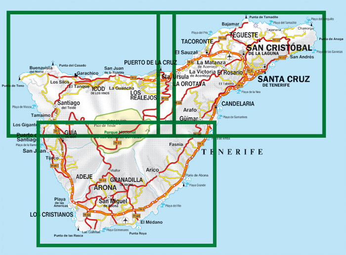 Teneriffa, Wanderkarten Set 1:50.000, freytag & berndt