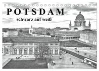 Potsdam schwarz auf weiß (Tischkalender 2025 DIN A5 quer), CALVENDO Monatskalender