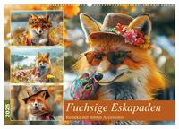 Fuchsige Eskapaden. Reineke mit noblen Accessoires (Wandkalender 2025 DIN A2 quer), CALVENDO Monatskalender