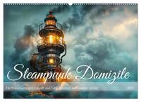 Steampunk Domizile (Wandkalender 2025 DIN A2 quer), CALVENDO Monatskalender