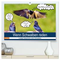 Wenn Schwalben reden (hochwertiger Premium Wandkalender 2025 DIN A2 quer), Kunstdruck in Hochglanz