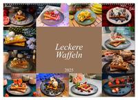 Leckere Waffeln (Wandkalender 2025 DIN A2 quer), CALVENDO Monatskalender