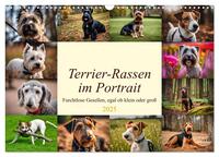 Terrier-Rassen im Portrait (Wandkalender 2025 DIN A3 quer), CALVENDO Monatskalender