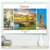 Florenz - Reiseziel in der Toskana (hochwertiger Premium Wandkalender 2025 DIN A2 quer), Kunstdruck in Hochglanz