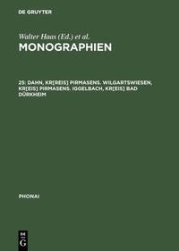 Monographien / Dahn, Kr[reis] Pirmasens. Wilgartswiesen, Kr[eis] Pirmasens. Iggelbach, Kr[eis] Bad Dürkheim