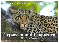 Die Lautlosen. Geparden und Leoparden (Tischkalender 2025 DIN A5 quer), CALVENDO Monatskalender