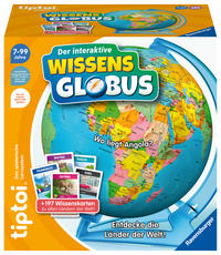 Ravensburger tiptoi Spiel 00107 - Der interaktive Wissens-Globus - Lern-Globus für Kinder ab 7 Jahren, lehrreicher Globus für Jungen und Mädchen, für 1-4 Spieler