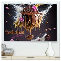 Tortenschlacht - süße Versuchung (hochwertiger Premium Wandkalender 2025 DIN A2 quer), Kunstdruck in Hochglanz