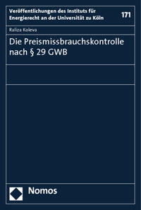 Die Preismissbrauchskontrolle nach § 29 GWB