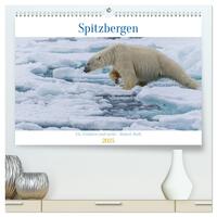 Spitzbergen - Eis, Eisbären und mehr (hochwertiger Premium Wandkalender 2025 DIN A2 quer), Kunstdruck in Hochglanz