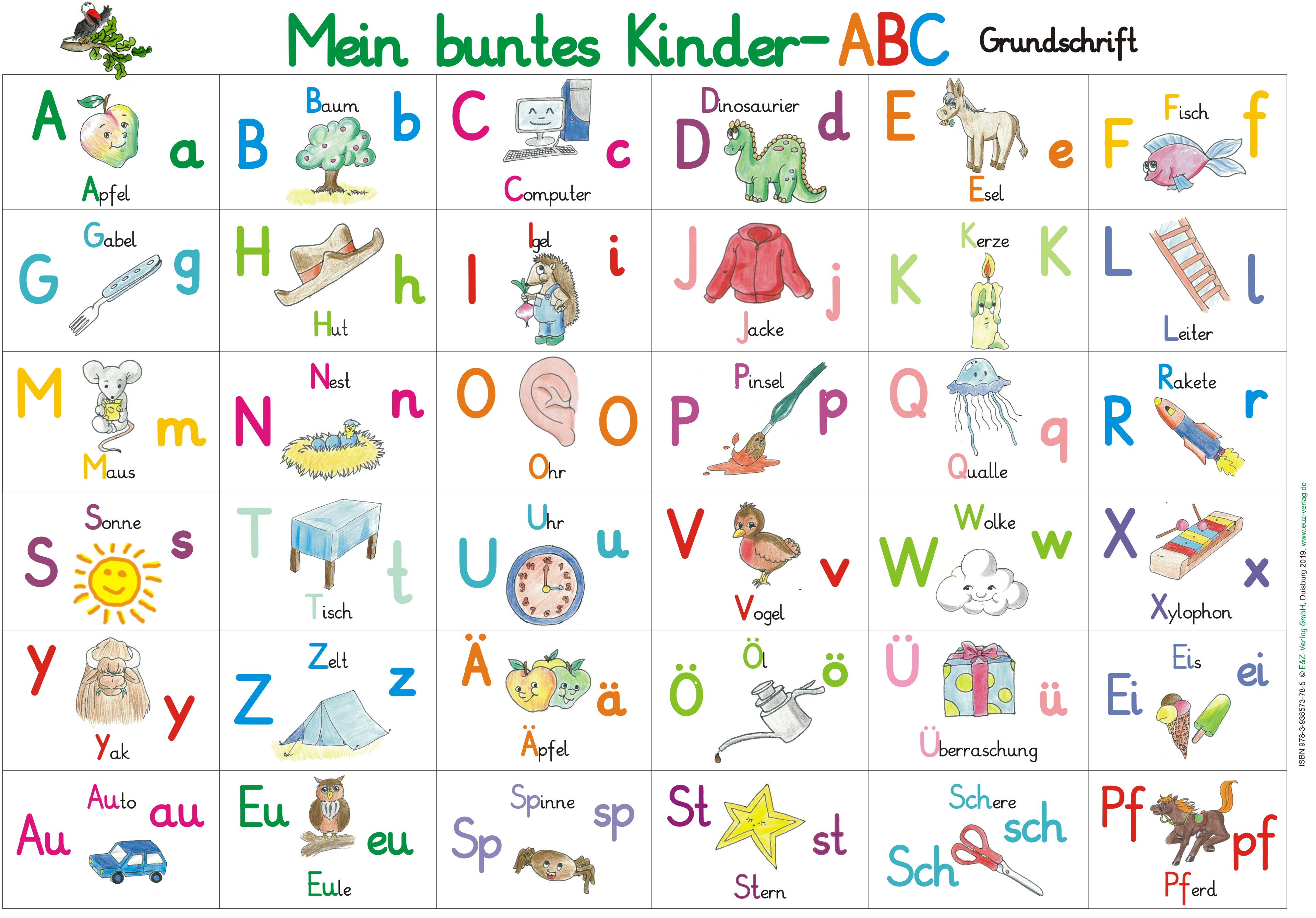 Mein buntes Kinder-ABC DIN A4 in Grundschrift + Mein erstes Schreiblernheft Grundschrift