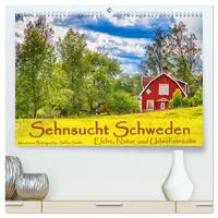 Sehnsucht Schweden - Elche, Natur und Urlaubsträume (hochwertiger Premium Wandkalender 2025 DIN A2 quer), Kunstdruck in Hochglanz