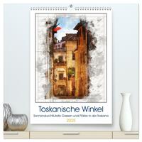 Toskanische Winkel (hochwertiger Premium Wandkalender 2025 DIN A2 hoch), Kunstdruck in Hochglanz