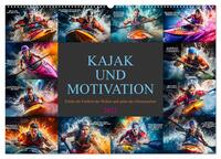 Kajak und Motivation (Wandkalender 2025 DIN A2 quer), CALVENDO Monatskalender