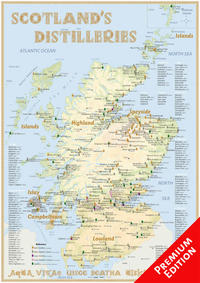 Whisky Distilleries Scotland - Poster 42x60cm Premium Edition